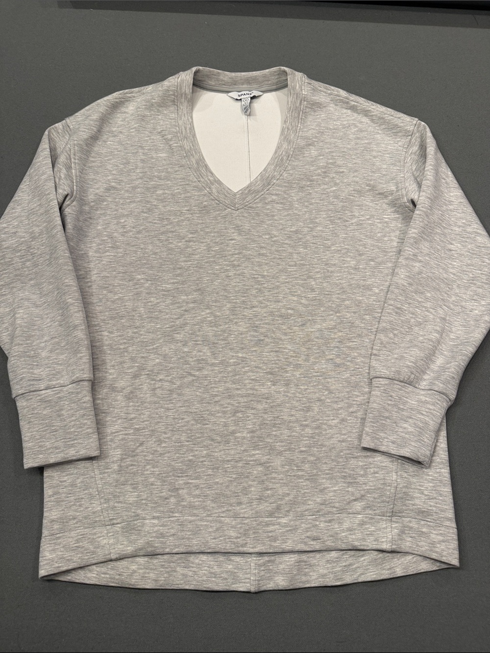 SPANX Light Gray Crewneck Top